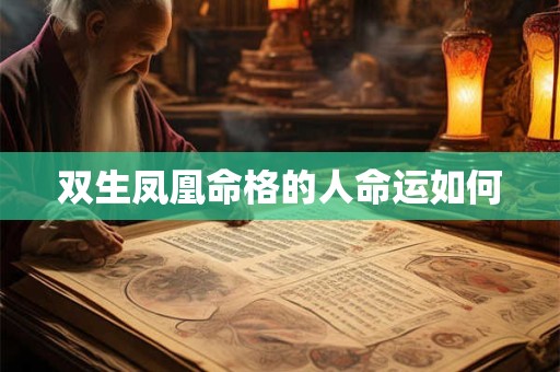 双生凤凰命格的人命运如何