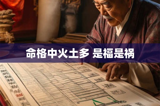 命格中火土多 是福是祸