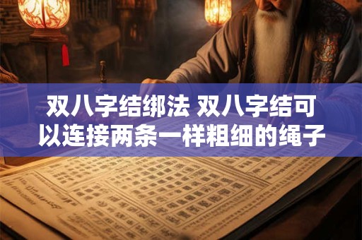 双八字结绑法 双八字结可以连接两条一样粗细的绳子