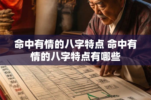 命中有情的八字特点 命中有情的八字特点有哪些