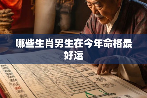 哪些生肖男生在今年命格最好运