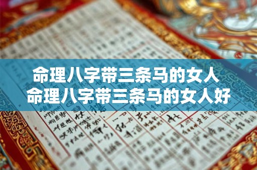 命理八字带三条马的女人 命理八字带三条马的女人好不好