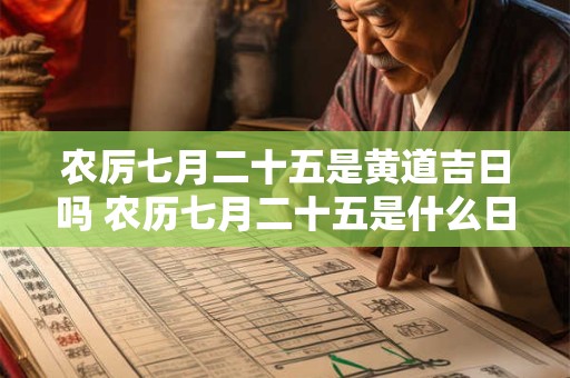 农厉七月二十五是黄道吉日吗 农历七月二十五是什么日子好吗