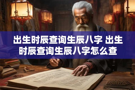 出生时辰查询生辰八字 出生时辰查询生辰八字怎么查