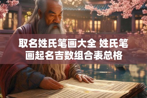 取名姓氏笔画大全 姓氏笔画起名吉数组合表总格
