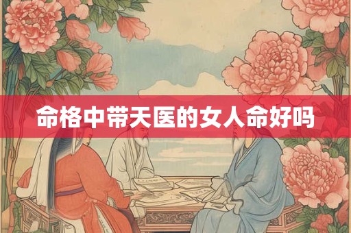 命格中带天医的女人命好吗