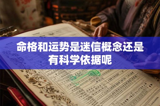 命格和运势是迷信概念还是有科学依据呢