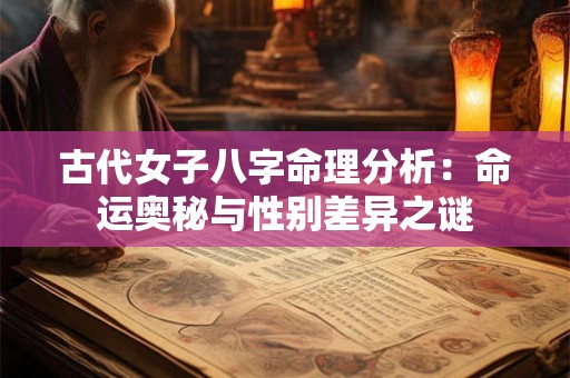古代女子八字命理分析：命运奥秘与性别差异之谜