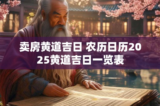 卖房黄道吉日 农历日历2025黄道吉日一览表