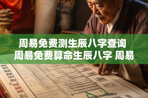 周易免费测生辰八字查询 周易免费算命生辰八字 周易姓名