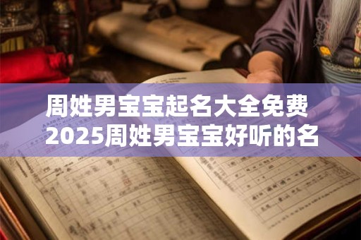 周姓男宝宝起名大全免费 2025周姓男宝宝好听的名字