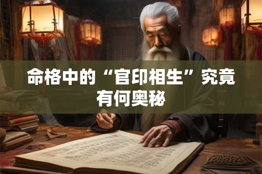 命格中的“官印相生”究竟有何奥秘