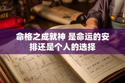 命格之成就神 是命运的安排还是个人的选择