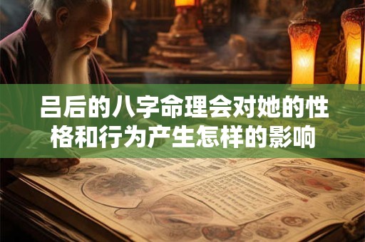 吕后的八字命理会对她的性格和行为产生怎样的影响