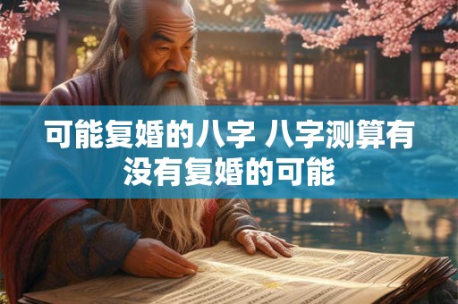 可能复婚的八字 八字测算有没有复婚的可能