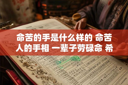 命苦的手是什么样的 命苦人的手相 一辈子劳碌命 希望你不是!