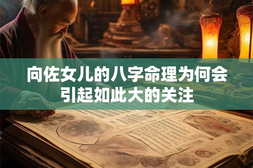 向佐女儿的八字命理为何会引起如此大的关注 向佐女儿的八字命理为何会引起如此大的关注
