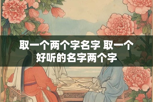 取一个两个字名字 取一个好听的名字两个字