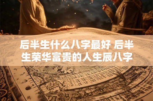后半生什么八字最好 后半生荣华富贵的人生辰八字