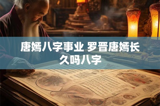 唐嫣八字事业 罗晋唐嫣长久吗八字