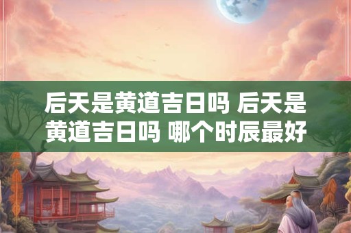 后天是黄道吉日吗 后天是黄道吉日吗 哪个时辰最好呢