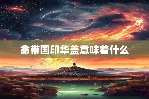 命带国印华盖意味着什么