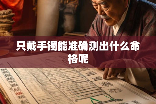 只戴手镯能准确测出什么命格呢