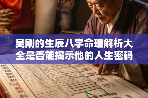吴刚的生辰八字命理解析大全是否能揭示他的人生密码