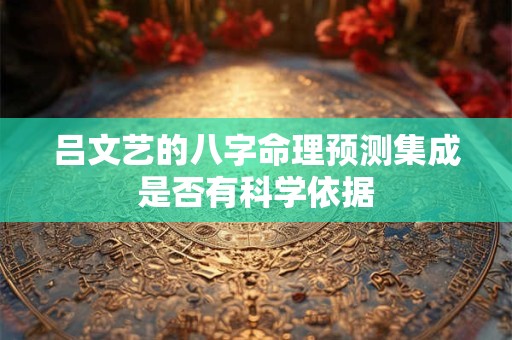 吕文艺的八字命理预测集成是否有科学依据