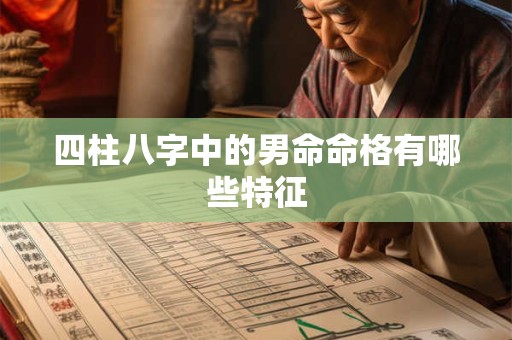 四柱八字中的男命命格有哪些特征
