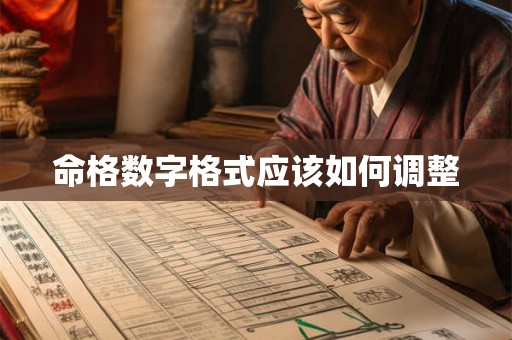 命格数字格式应该如何调整