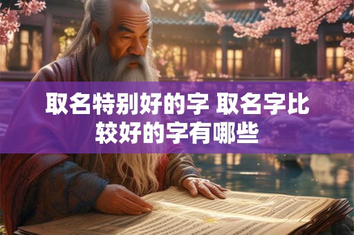 取名特别好的字 取名字比较好的字有哪些