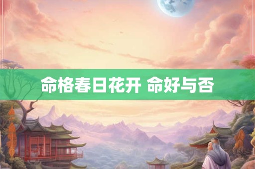 命格春日花开 命好与否