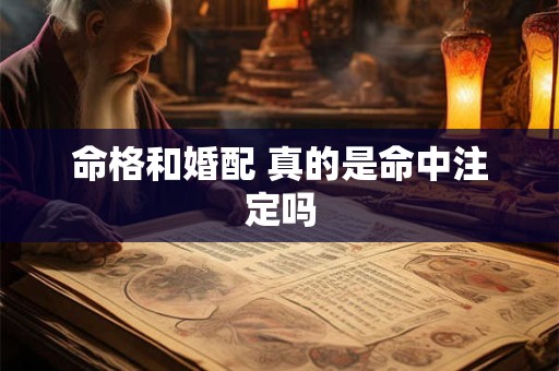 命格和婚配 真的是命中注定吗