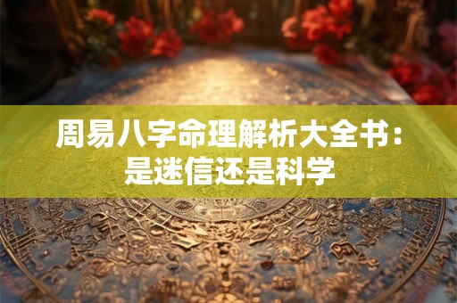 周易八字命理解析大全书：是迷信还是科学