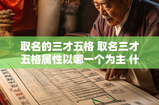 取名的三才五格 取名三才五格属性以哪一个为主 什么意思