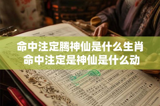 命中注定腾神仙是什么生肖 命中注定是神仙是什么动物