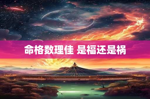 命格数理佳 是福还是祸