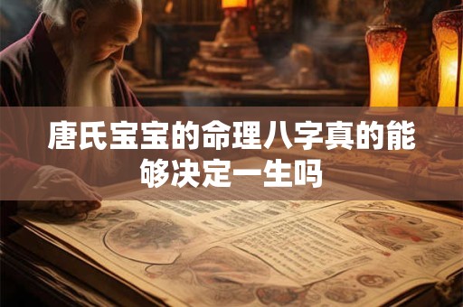 唐氏宝宝的命理八字真的能够决定一生吗