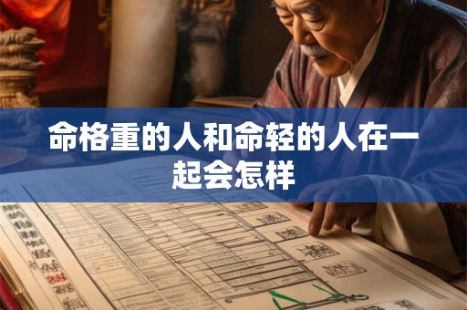 命格重的人和命轻的人在一起会怎样