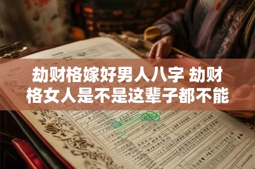 劫财格嫁好男人八字 劫财格女人是不是这辈子都不能嫁给好男人