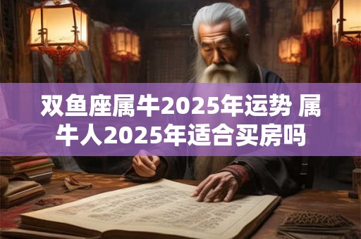 双鱼座属牛2025年运势 属牛人2025年适合买房吗