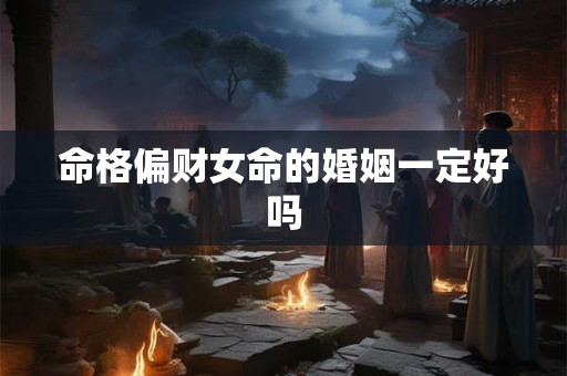 命格偏财女命的婚姻一定好吗