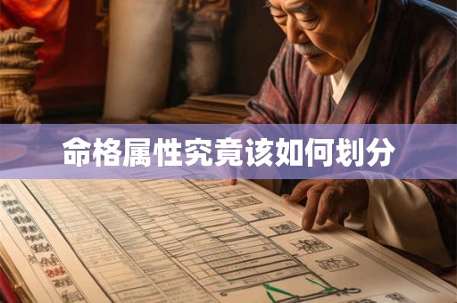 命格属性究竟该如何划分