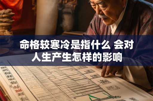 命格较寒冷是指什么 会对人生产生怎样的影响