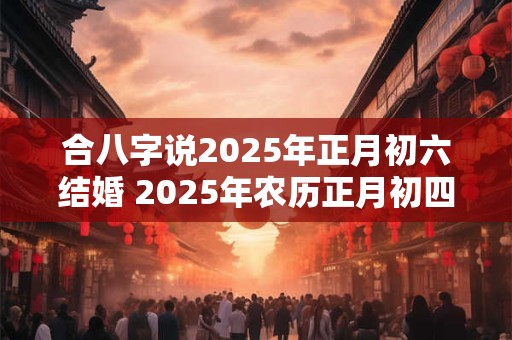 合八字说2025年正月初六结婚 2025年农历正月初四适合结婚吗