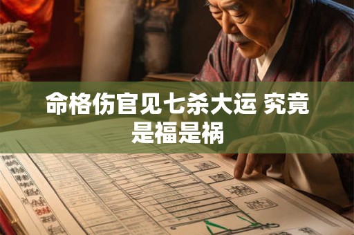 命格伤官见七杀大运 究竟是福是祸