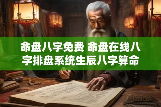 命盘八字免费 命盘在线八字排盘系统生辰八字算命