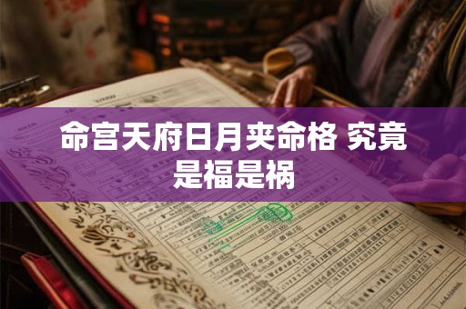 命宫天府日月夹命格 究竟是福是祸