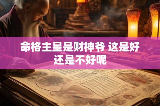 命格主星是财神爷 这是好还是不好呢
